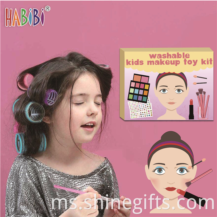 Hot Sale Children's Kids Girl Washable Makeup Colorful Palette toys Kits combination cosmetics Children's makeup